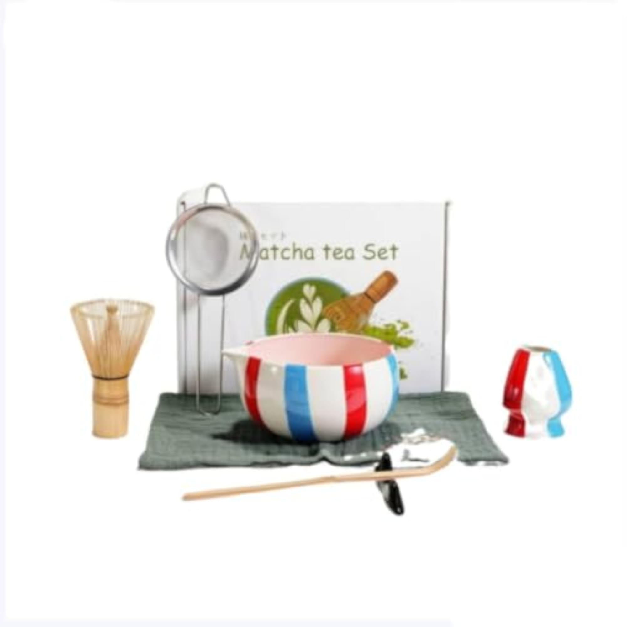 Beginner-Friendly Matcha Set with Whisk, 7 Pieces